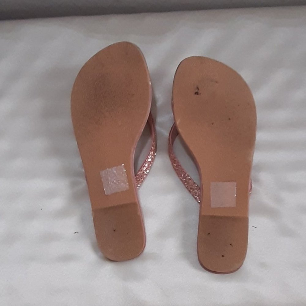 Apt 9 Sz M 7-8 Coral Rhinestone strap flip flop sandals with tag - Picture 2 of 2